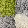 Shaggy Teppich Mehrfarbig Grün Grau Creme für Wohnzimmer Produktbild-Vorschau 4