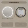 Okrągłe lustro łazienkowe z oświetleniem LED o średnicy Podgląd zdjęcia produktu 8