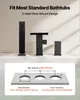 A diagram showing the installation specifications for a bathtub faucet set, with the faucet components visible above. Náhled obrázku produktu