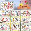 9 Blatt Fensterbilder Frühling Vögel Blumen Schmetterling, Produktbild-Vorschau 2