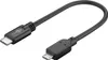 A black USB C to Micro USB 2.0 cable is shown against a white background. Anteprima dell’immagine prodotto