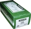 A close-up view of a green and white cardboard box containing Prebena brads. Anteprima dell’immagine prodotto