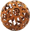 A single, decorative garden sphere with a rusted metal appearance. Podgląd zdjęcia produktu