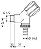 Schell Comfort - Valvola angolare per strumenti, cromo Anteprima dell’immagine prodotto 4