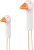 Gartendeko Gartenstecker aus Polyresin Gänsehals Stecker 3D Produktbild-Vorschau 1