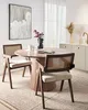 BELIANI Lot de 2 chaises de salle à manger marron et beige Voir les images du produit 2