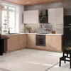 Küche L Form 200x260 cm - Eiche Cremona und Beige Matt - Produktbild-Vorschau 1