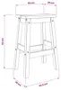 vidaXL Barhocker 2 stk. Honigwachs 44 x 30 x 63 cm Produktbild-Vorschau 6