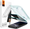 A product shot of a phone case and screen protector packaging, with a phone in the foreground. Anteprima dell’immagine prodotto