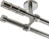 Gardinenstange Set Edelstahl Look Metall Ø 16mm Produktbild-Vorschau 1