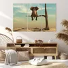 Bild auf Leinwand - Leinwandbild - 3 Teile - Elefant Produktbild-Vorschau 7