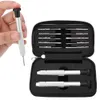 A hand holding a precision screwdriver with a set of screwdrivers in a case. Náhľad obrázku produktu