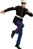 A man in a Marine uniform is posing dynamically against a white background. Produktbild-Vorschau