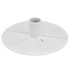 A white plastic skimmer vacuum plate adapter is shown against a white background. Produktbild-Vorschau