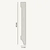 Sockelleiste MDF 10 x 40 Weiß RAL 9016 Foliert Fußleiste Produktbild-Vorschau 2