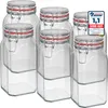 WELLGRO Einmachgläser mit Bügelverschluss eckig 1540ml - Produktbild-Vorschau 1