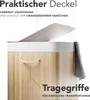 Bambus Wäschekorb 3 Fächer, 150L Wäschesammler mit Deckel & Produktbild-Vorschau 3