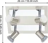 ROTTELO Spot - L26 x B24 cm - nickel-matt, chrom - 4X4,6W Produktbild-Vorschau 4