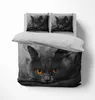 FEBE 3D Bettwäsche Schwarze Katze Bettbezug-Set 135x200 + Produktbild-Vorschau 1