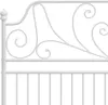 A close-up view of the white metal headboard of a bed. Náhľad obrázku produktu