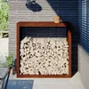 vidaXL Brennholzregal 100x40x100 cm Wetterfester Stahl Produktbild-Vorschau 2
