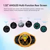 A diagram showing the multi-function rear screen of a smartwatch with various features illustrated. Anteprima dell’immagine prodotto