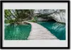 Bild 70x50 MDF-Rahmen Wandkunst Architektur Bridge Lake Produktbild-Vorschau 1