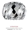 A close-up studio shot of a crystal and mirror stainless steel pendant light fixture. Náhľad obrázku produktu