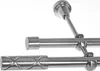 Gardinenstange Set Edelstahl Look Metall Ø 19mm zur Produktbild-Vorschau 1