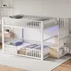 okwish 140×200 Etagenbett mit LED  und Stauraumleiter, Produktbild-Vorschau 3