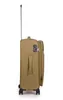 A side view of a tan suitcase with its handle extended. Voir les images du produit