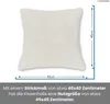 wometo 2er Set Kissenbezüge Strick 45x45 weiß - Produktbild-Vorschau 2