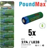 5x PoundMax 27A L828 Batterie alcaline speciali 12V A27 Anteprima dell’immagine prodotto 1