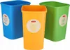 Three recycling bins in different colors. Produktbild-Vorschau