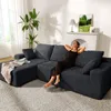 Couch L-Form,Sofa Links Samtstoff Vierersofa mit Produktbild-Vorschau 1