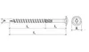 Viti a testa bombata 8 x 120 - 50 pz. viti da costruzione Anteprima dell’immagine prodotto 31