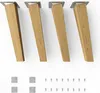 4x sossai Holzfüße eckig - schräge Ausführung 25cm Eiche Produktbild-Vorschau 1