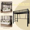 Łóżko piętrowe 90x200 cm z 2 schodkami, metalowe łóżko Podgląd zdjęcia produktu 6