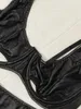 Erotische  Dessous Set – Schwarzes Straps-Set mit BH, Produktbild-Vorschau 8