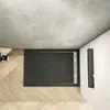 90x100x3cm Rechteck/Quadrat Duschtasse Schwarz Stein-Effekt Produktbild-Vorschau 2