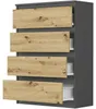 Komoda 70 cm 4 zásuvky skříňka FRAMIRE R-4 antracit mix Náhled obrázku produktu 6