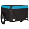 vidaXL Rimorchio per biciclette nero e blu 45 kg di ferro Anteprima dell’immagine prodotto 4