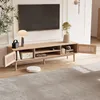 Meuble TV à Double Porte Avec Espace De Rangement Ouvert, Voir les images du produit 4