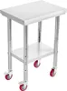 SucceBuy Tavolo da lavoro in acciaio inox Tavolo da cucina Anteprima dell’immagine prodotto 1