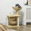 Katzenbaum PawHut 74 cm mit Höhle, Spielball, Beige, Produktbild-Vorschau 2