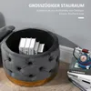HOMCOM Vintage Stool, Stołek z siedziskiem, Ławka, Podnóżek Podgląd zdjęcia produktu 4