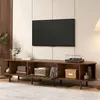 Merax TV-Schrank mit Rattan-Design, TV-Ständer mit 2 Produktbild-Vorschau 3