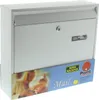A white mailbox with a decorative band at the bottom featuring an image of a woman and child and text. Anteprima dell’immagine prodotto