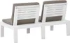 4-tlg. Garten-Lounge-Set mit Kissen Kunststoff Weiß Produktbild-Vorschau 9