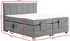 Boxspringbett Bern 200x200 cm mit Motor grau Coral 75 Produktbild-Vorschau 3